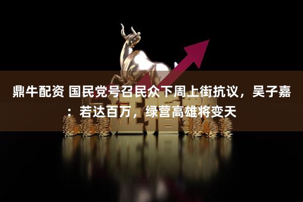 鼎牛配资 国民党号召民众下周上街抗议,吴子嘉:若达百万,绿营高雄将变天